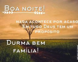 Boa noite durma bem família