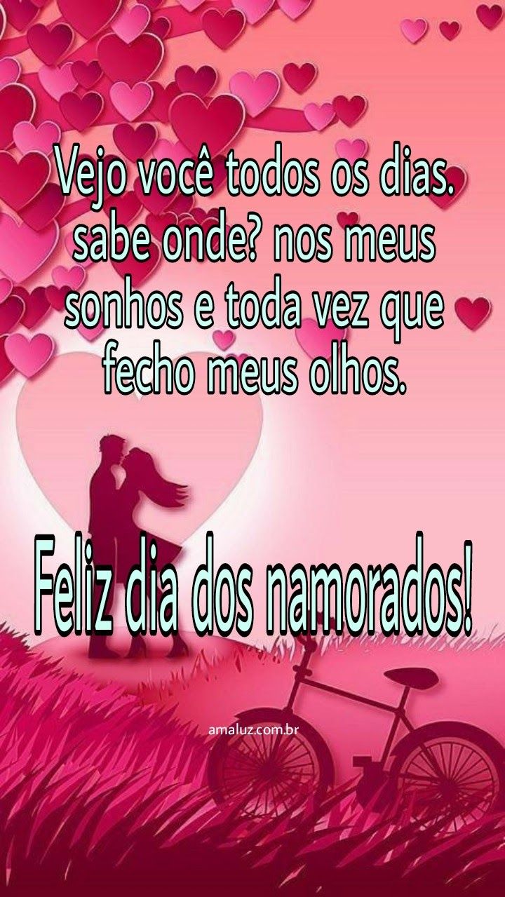 Feliz dia dos namorados apaixonados e adoraveis.