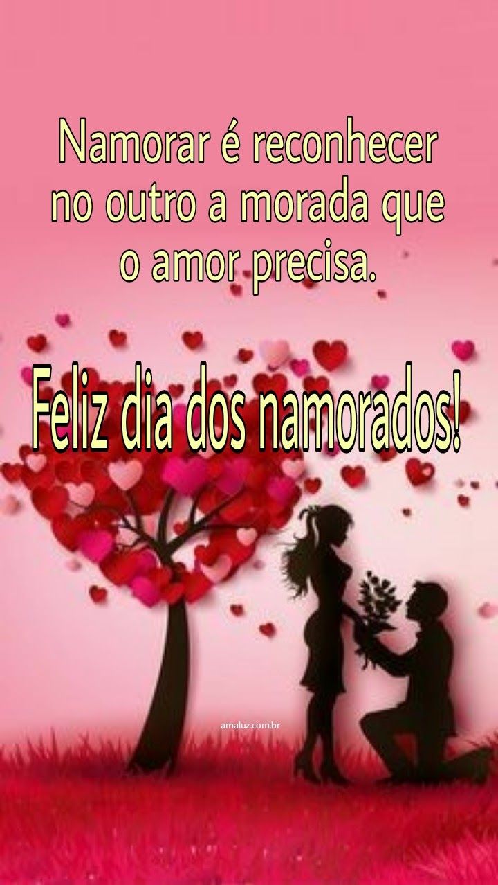Feliz dia dos namorados com muito amor no coração e companheirismo.