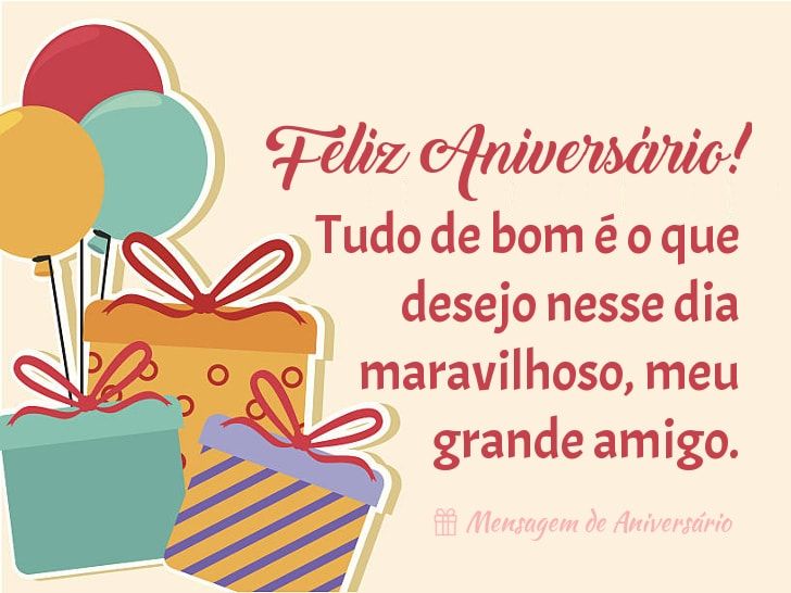 Feliz aniversário para um grande amigo