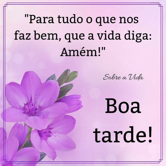Boa tarde para tudo amém