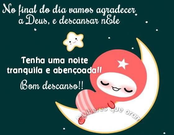 Boa noite e bom descanso