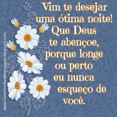Vim desejar uma ótima noite
