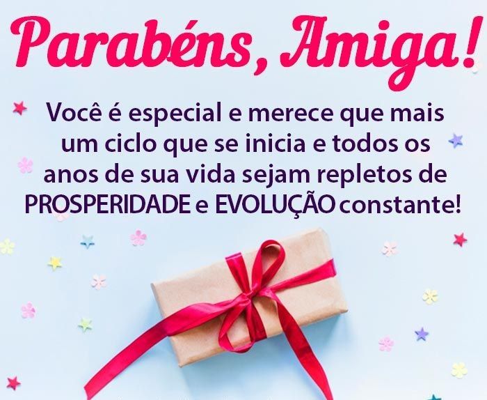 Feliz aniversário para amiga especial