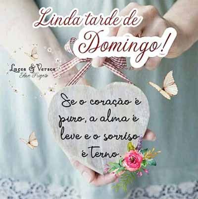 Linda tarde de domingo com coração!
