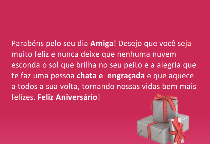 Presentes de aniversário para amiga