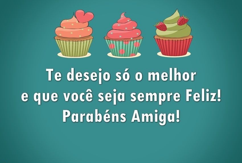 Parabéns amiga com doces