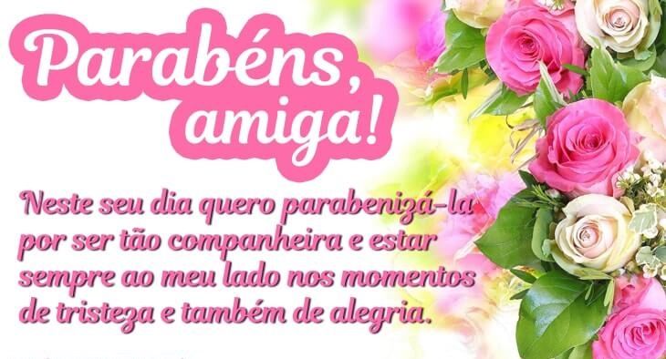 Parabéns, amiga companheira