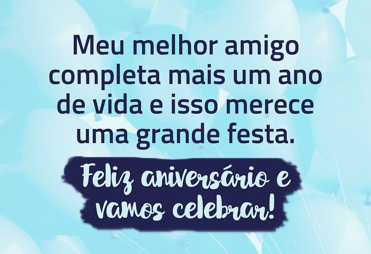 Feliz aniversário e vamos comemorar
