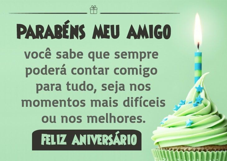 Parabéns meu amigo, feliz aniversário