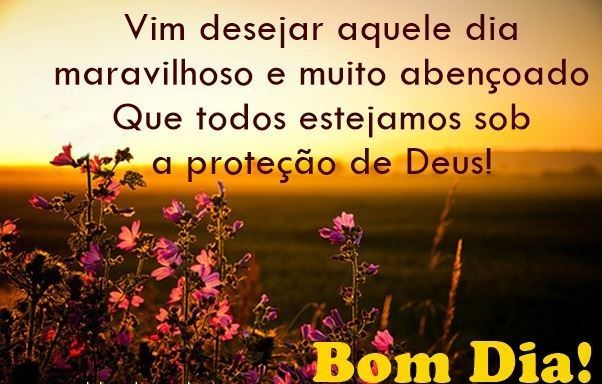 Um Bom dia maravilhoso e abençoado
