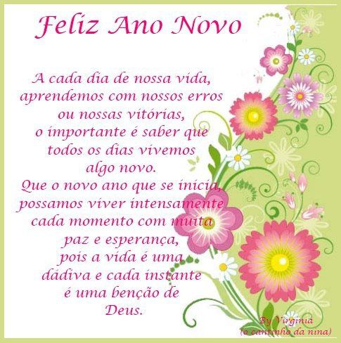 Feliz ano novo florido