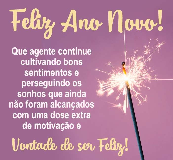 Feliz ano novo de vontade de ser feliz