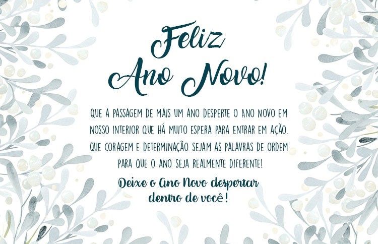 Feliz ano novo, desperte o novo ano de dentro de você