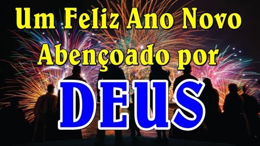 Feliz ano novo abençoado por Deus