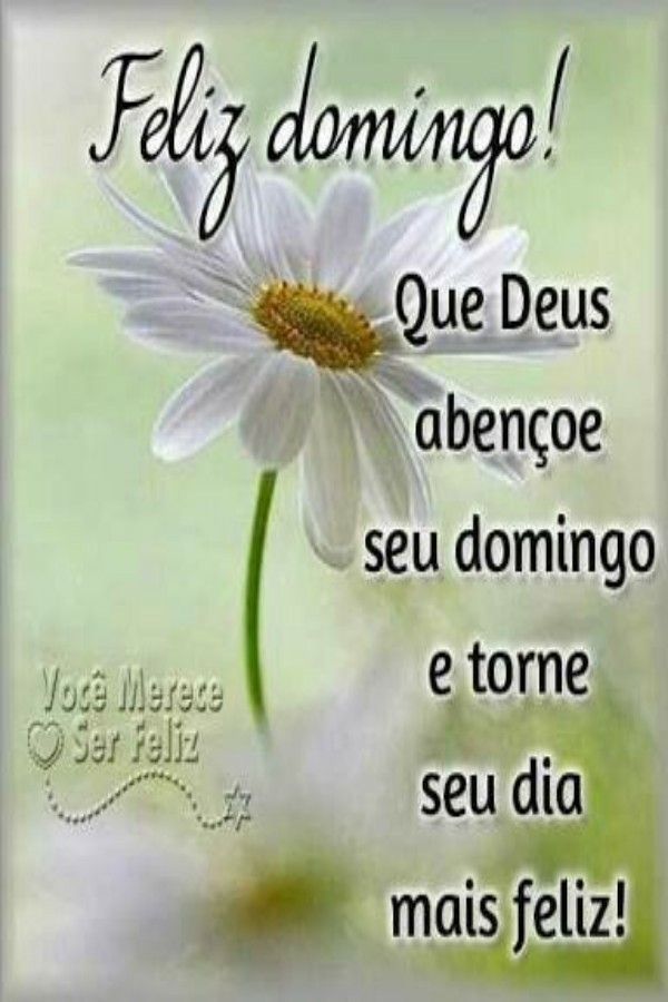 Feliz domingo abençoado por Deus