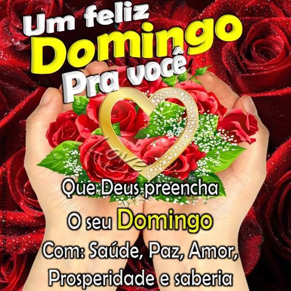Feliz domingo com saúde, paz, amor, prosperidade e sabedoria