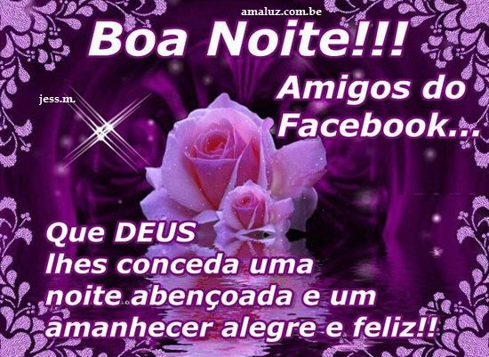 Uma linda noite com flor para amigos do facebook