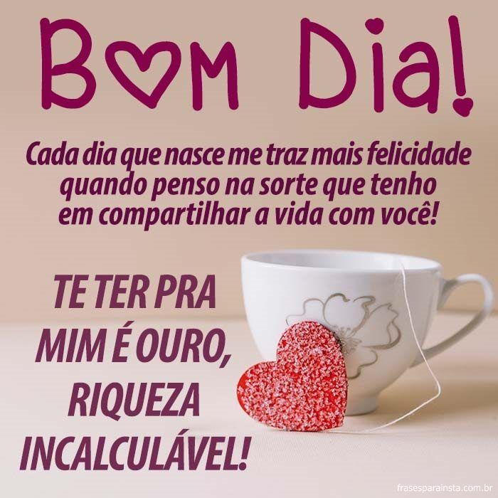 Bom dia quarta feira maravilhosa e abençoada para você e a sua família.