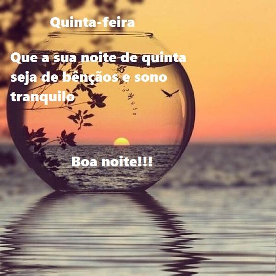 Boa noite quinta feira abençoada