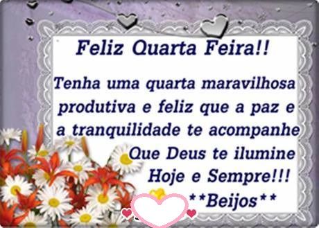 Quarta maravilhosa, produtiva e feliz