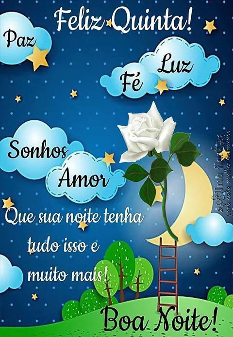 Boa noite quinta feira com lindas estrelas e flores