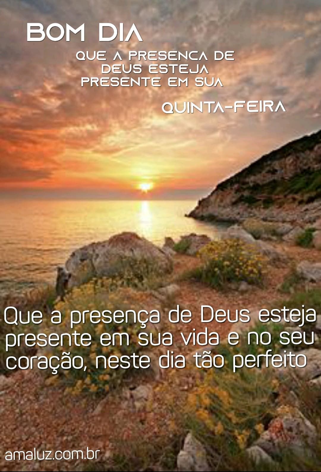 bom dia que a presença de Deus esteja com presente em sua vida quinta feira