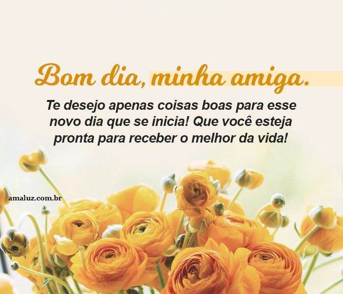 Bom dia amiga do coração com flores