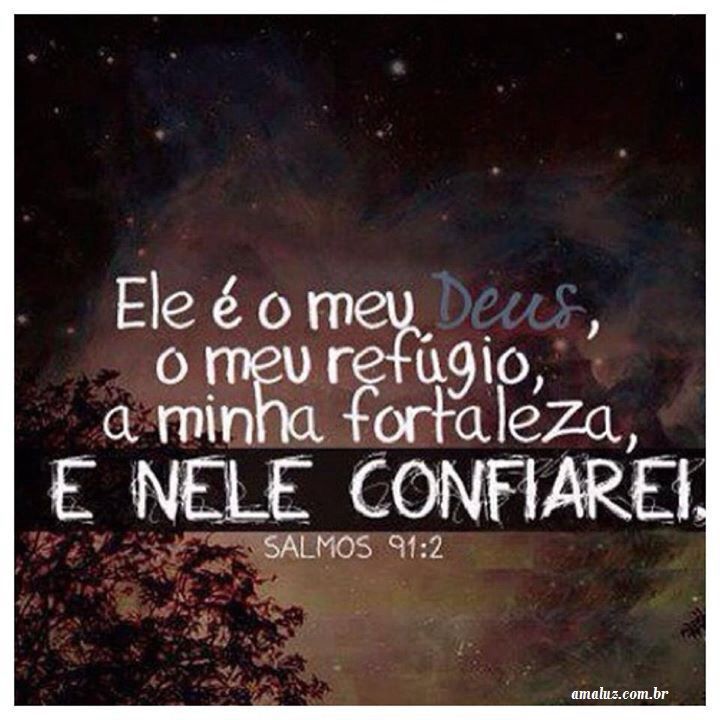 Deus e meu refúgio e nele confiarei mensagem da bíblia