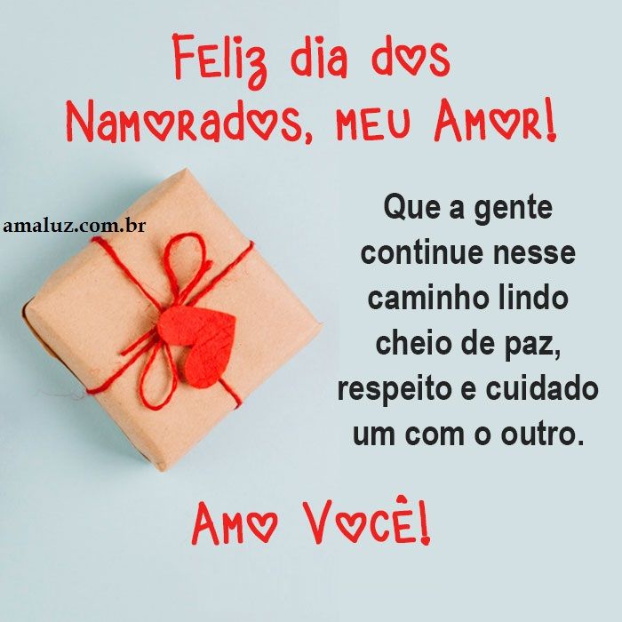 Feliz dia dos namorados! Que a gente continue nesse caminho lindo de paz