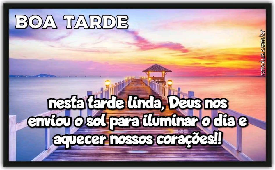 boa tarde com uma mensagem emotiva