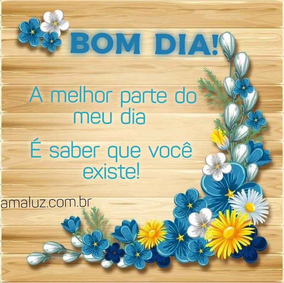 imagem com flores azul bom dia domingo carinhoso