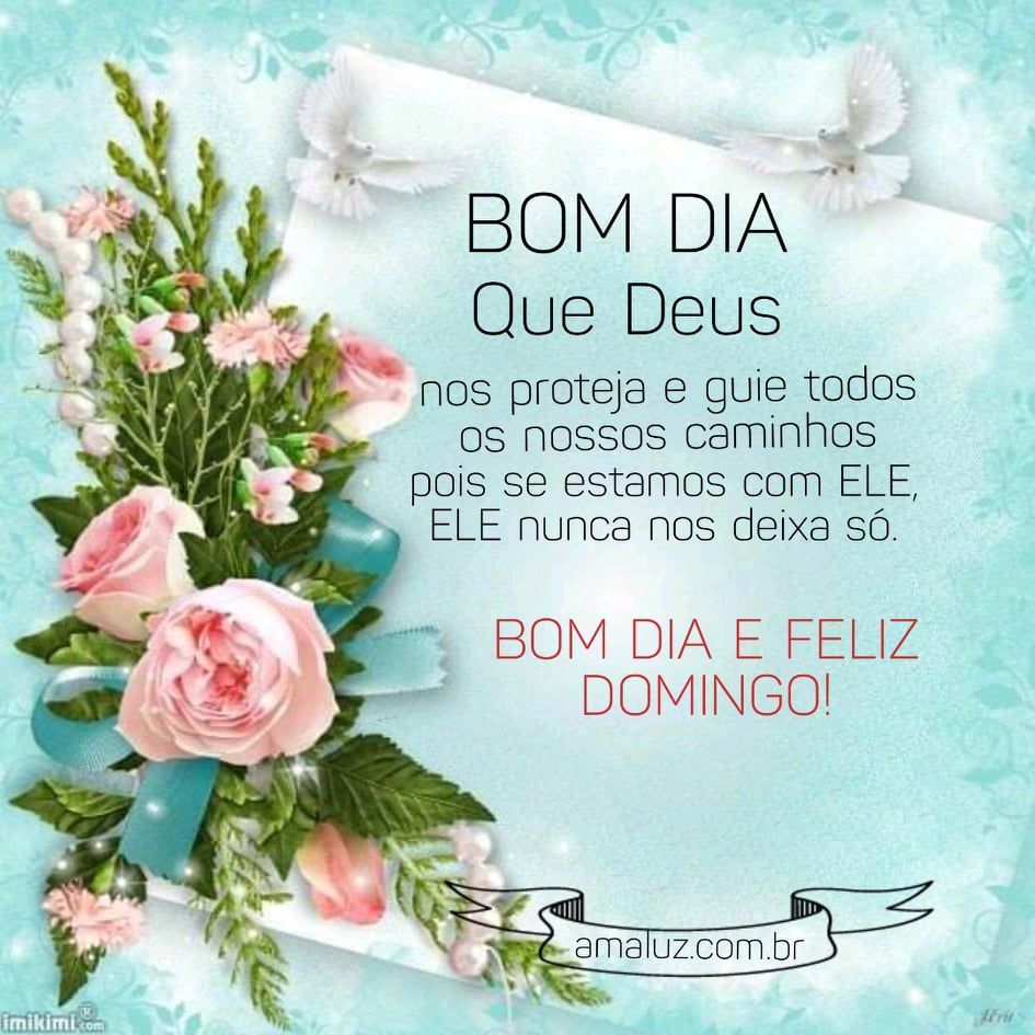 imagem de bom dia com flores desejando um feliz domingo