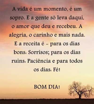 para todos os dias fé bom dia