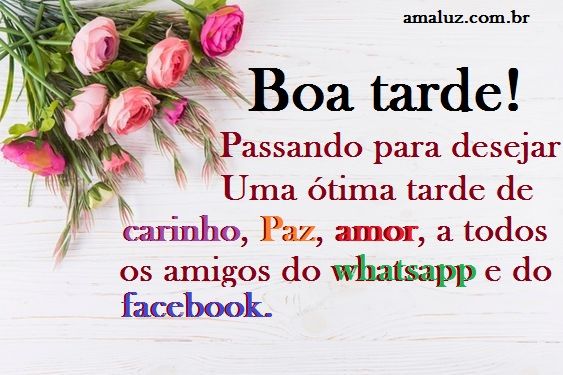 Passando para desejar uma ótima tarde abençoada e feliz.