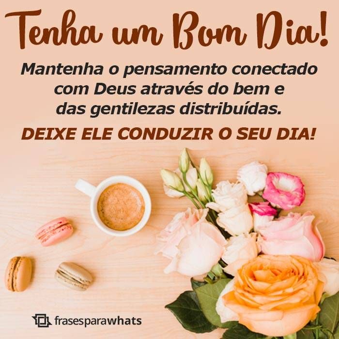 tenha um bom dia deixe ele conduzir o seu dia