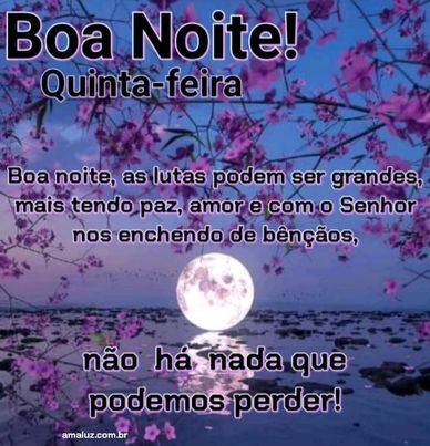 Boa noite com Deus somos mas forte