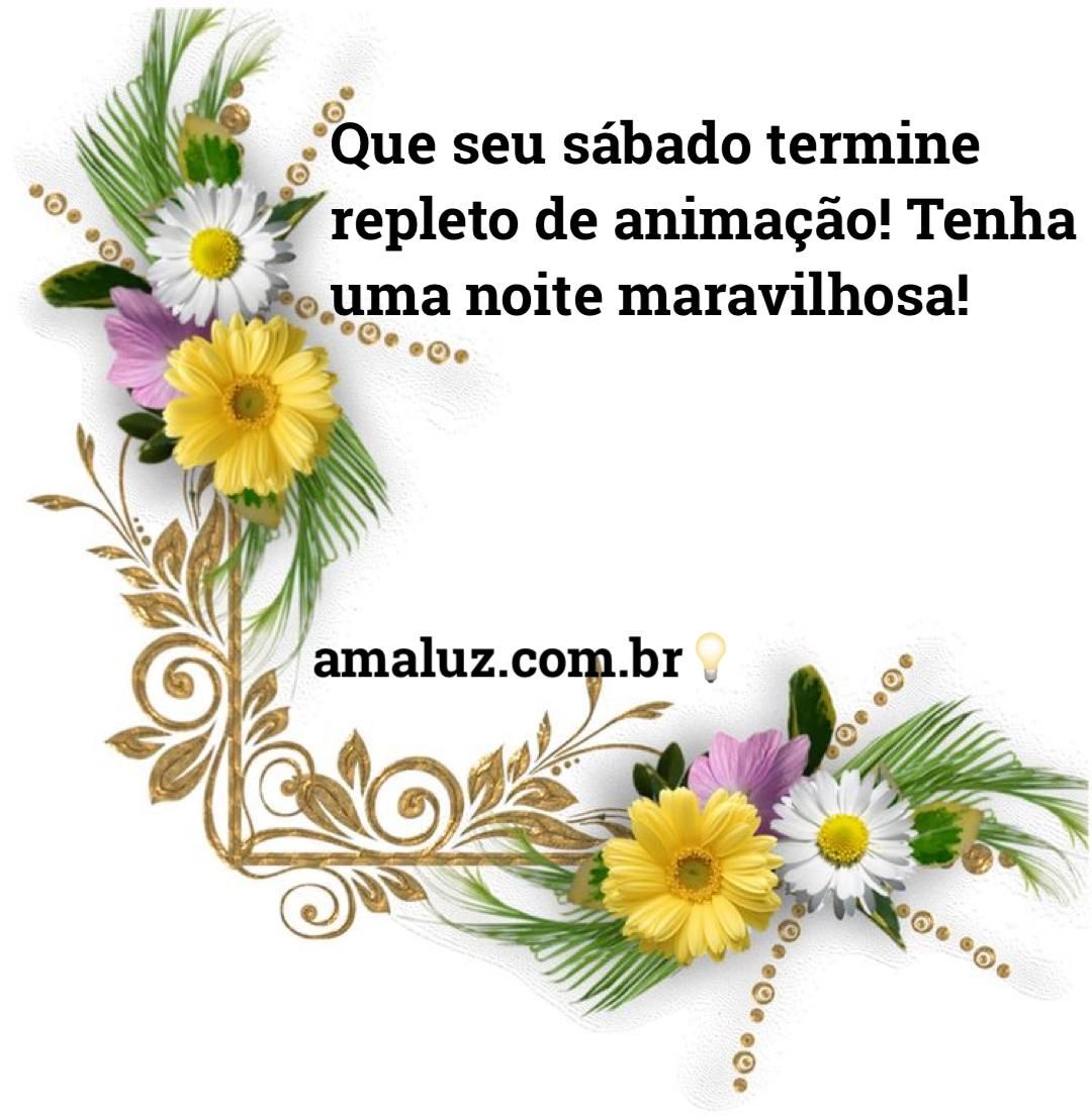 Boa noite de sábado abençoada e feliz