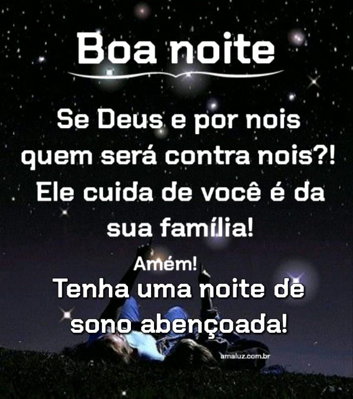 Boa noite se Deus e por nos quem será contra nos!