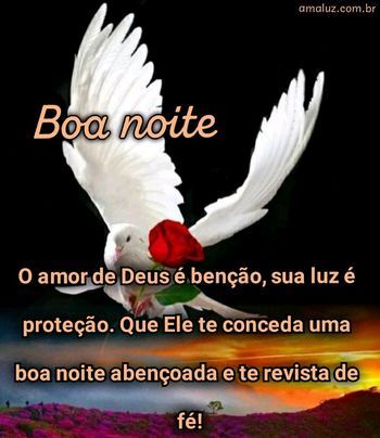 Boa noite tenha uma noite abençoada.