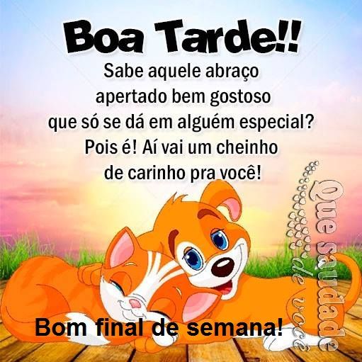 Boa tarde com um final de semana com alegria
