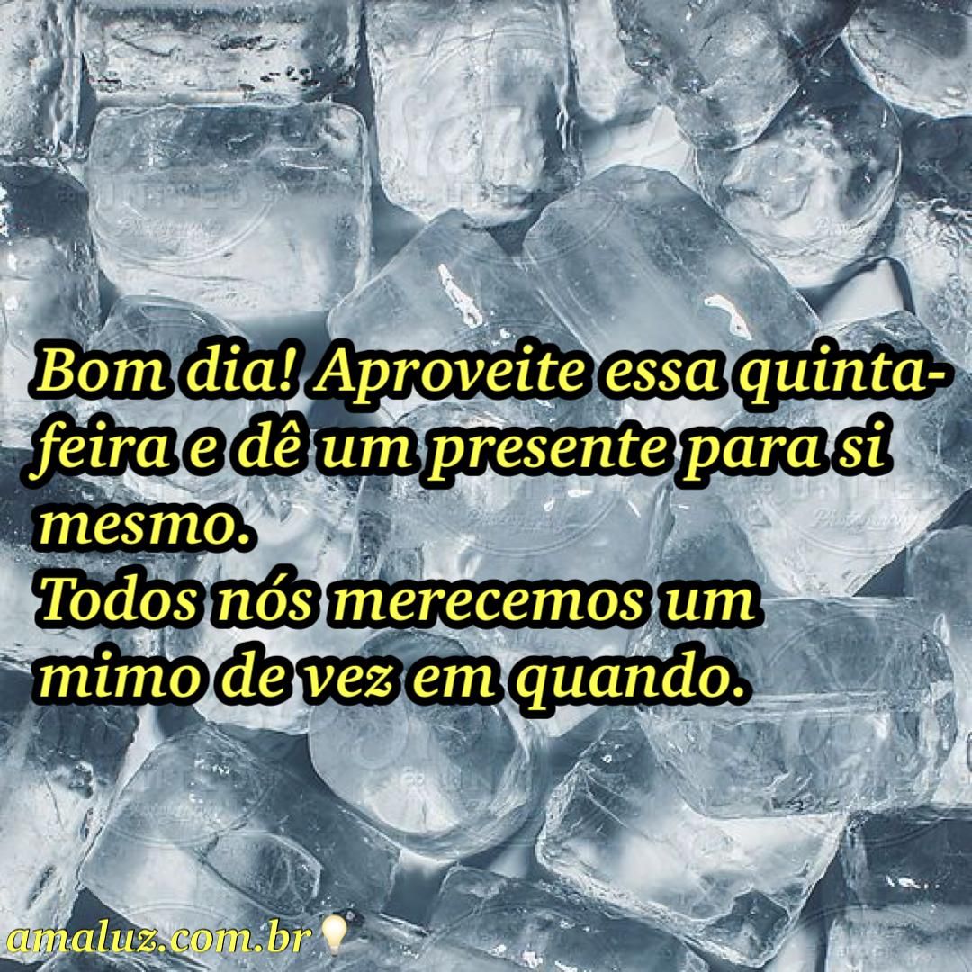 Bom dia! Aproveite essa quinta feira e der um presente a se mesma, você merece muito