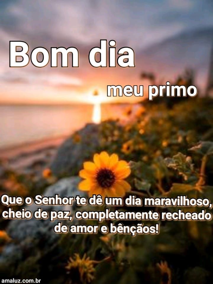 Bom dia que tenhas um dia recheado de amor e bençãos