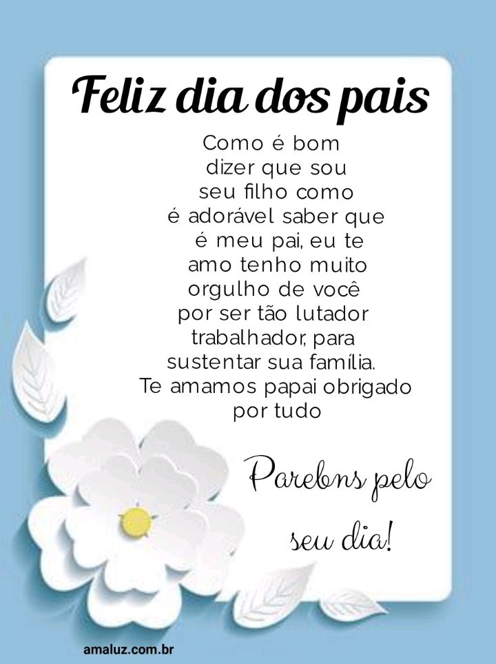 E adorável ser sua filha feliz dia dos pais