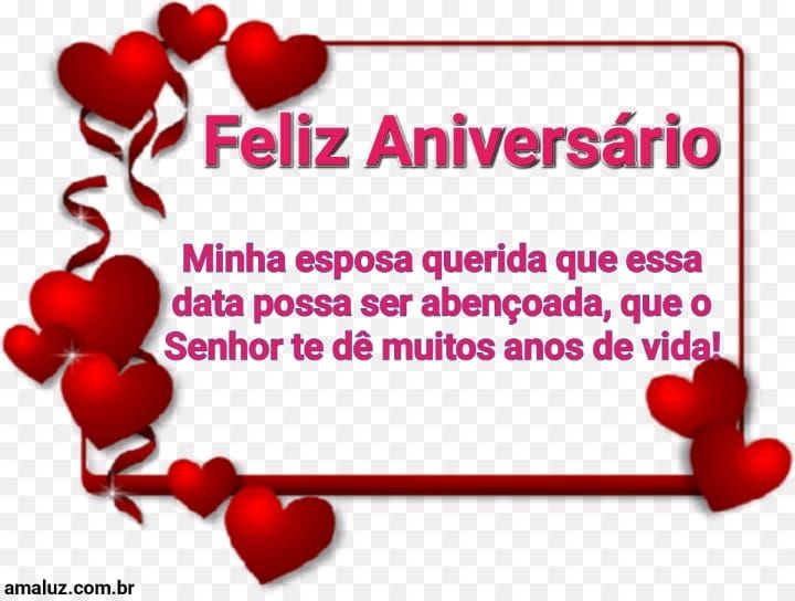 Feliz aniversário minha esposa querida que essa data possa ser abençoada