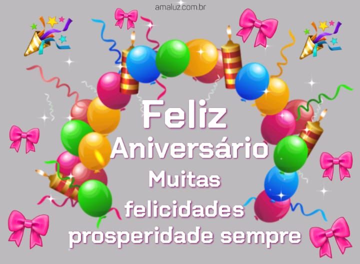 Feliz aniversário muitas felicidades