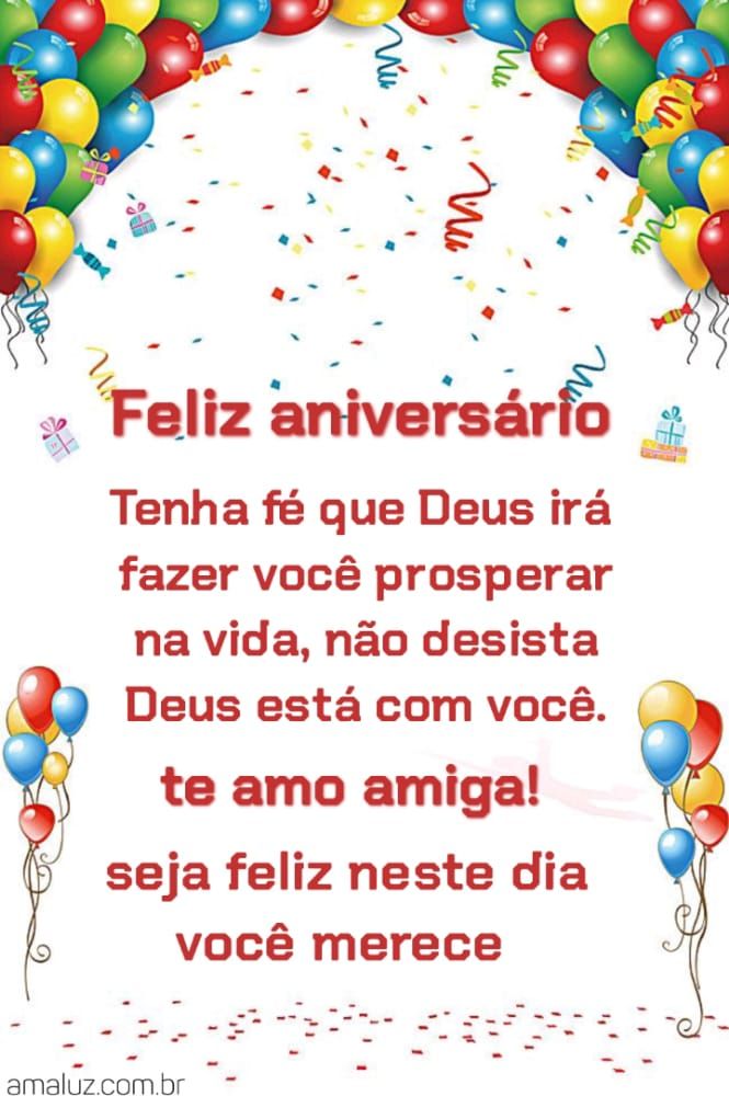 Feliz aniversário tenha fé que Deus irá fazer você prosperar na vida não desista