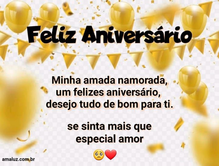 Minha namorada amada um feliz aniversário desejo tudo de bom para você