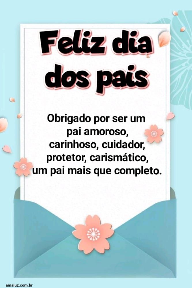 Obrigado por ser meu pai feliz dia dos pais