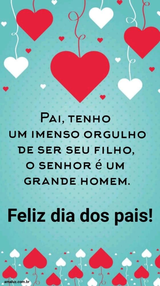 Orgulho em ser sua filha feliz dia dos pais
